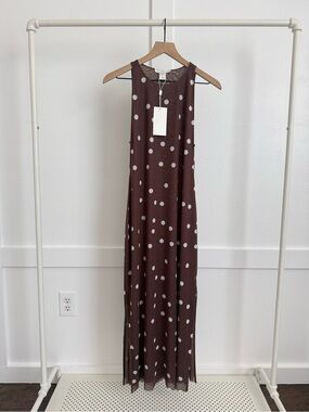 Caroline Constas | Dresses | Caroline Constas Nwot Millie Gathered  Poplinpaneled Jersey Midi Dress Size M | Poshmark
